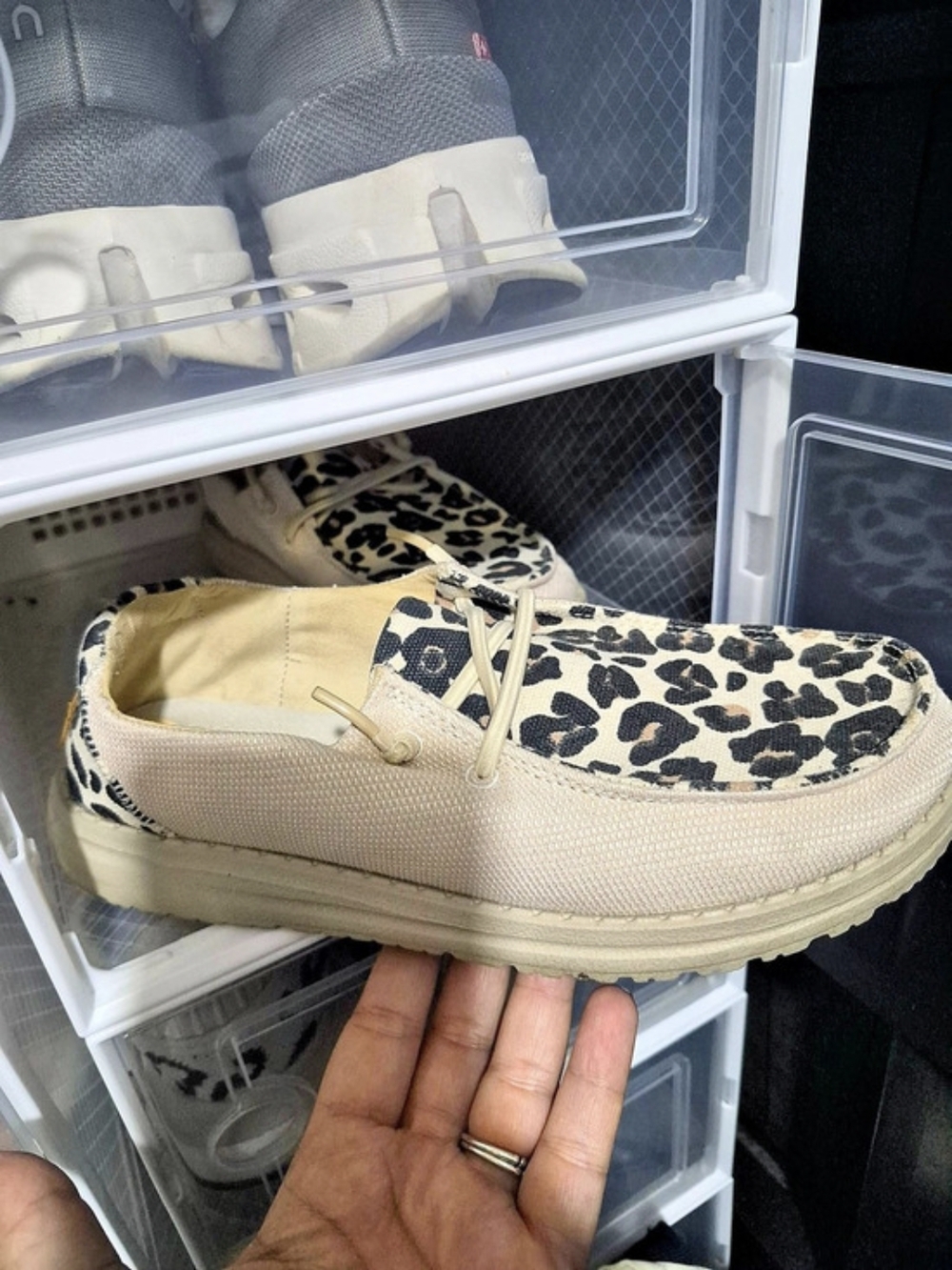 Hey Dude Leopard Print Sneakers